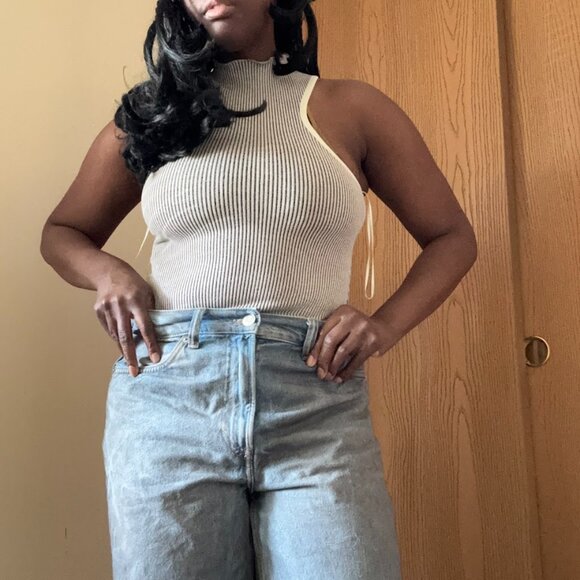 Zara Ribbed Racer Back Mock-Turtle neck - Picture 1 of 4